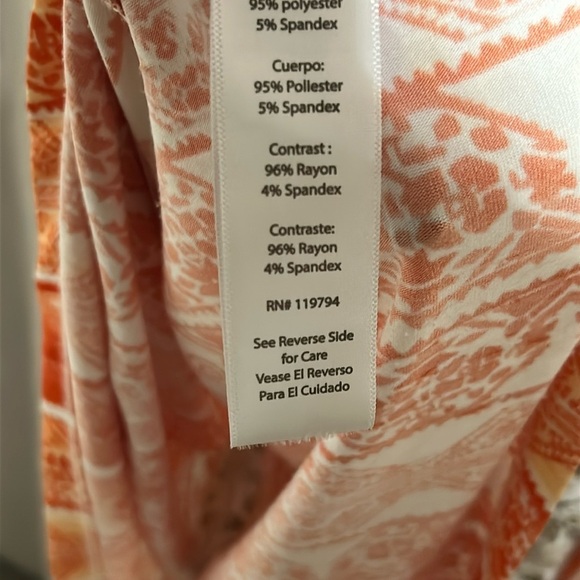 Elegant Black and Orange Patterned Dress - Picture 5 of 6